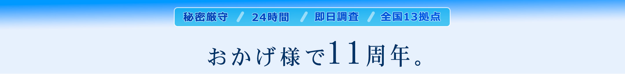 おかげさまで11周年