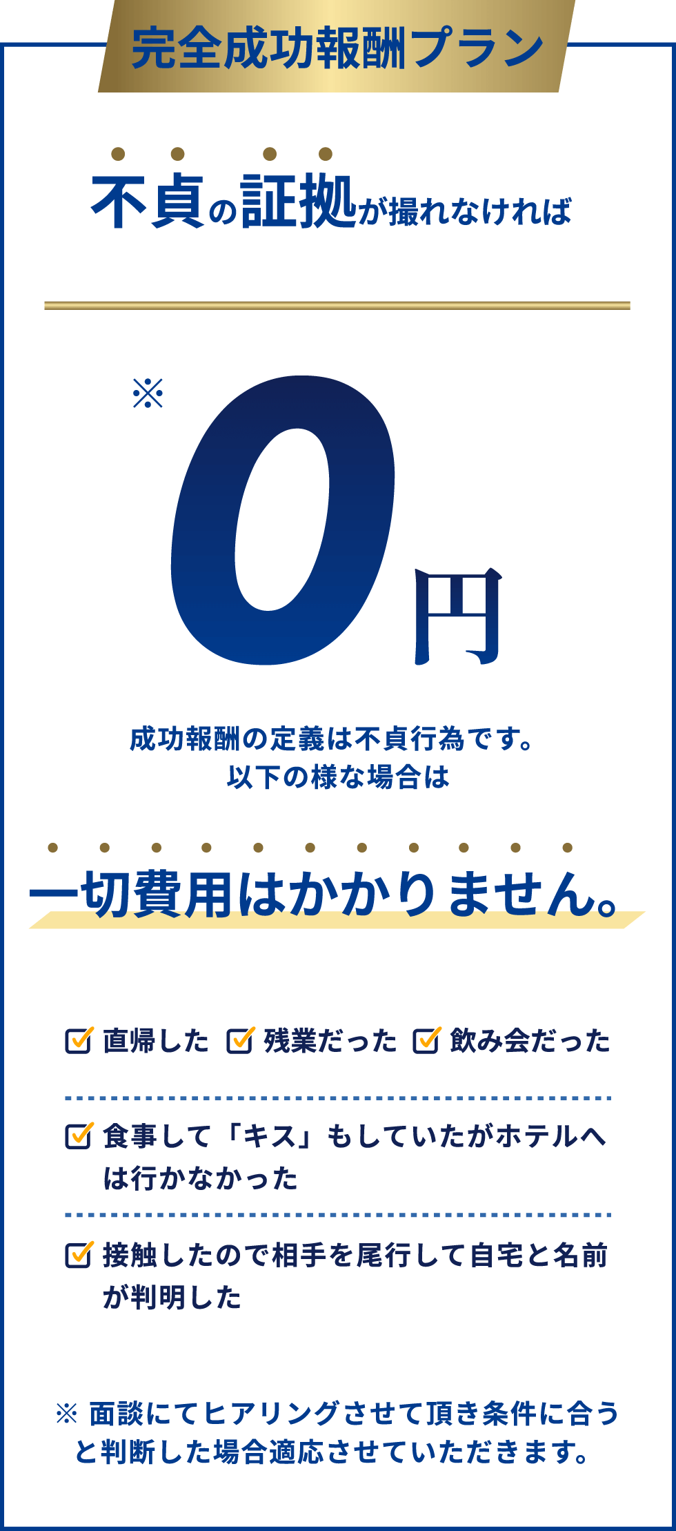 完全成功報酬プラン